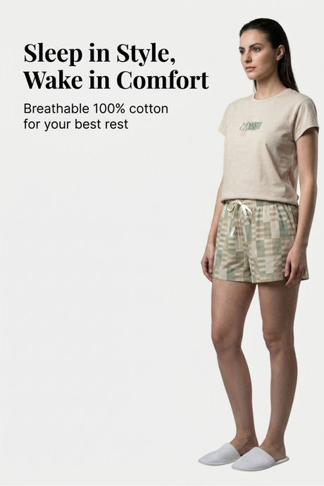 Sweet Dreams Graphic Printed Short Set - Cloud Cream — image 6